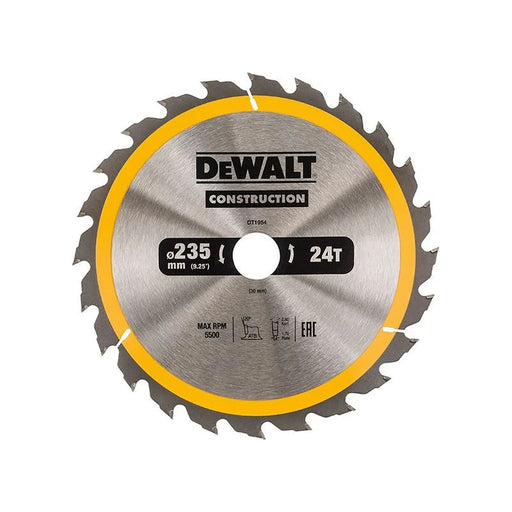 Dewalt Power Tools Portable Construction Circular Saw Blade 235 x 30mm x 24T