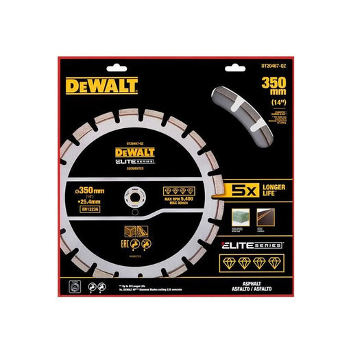 DeWALT Power Tools DeWalt Asphalt Diamond Segmented Wheel 350 x 25.4mm