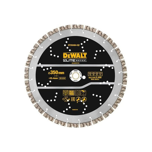 DeWALT Power Tools DeWalt Elite Series Diamond Segmented Wheel 350mm
