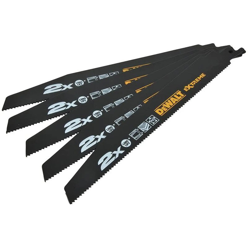 DeWALT Power Tools DeWalt 2X Life Reciprocating Saw Blades Pack of 5