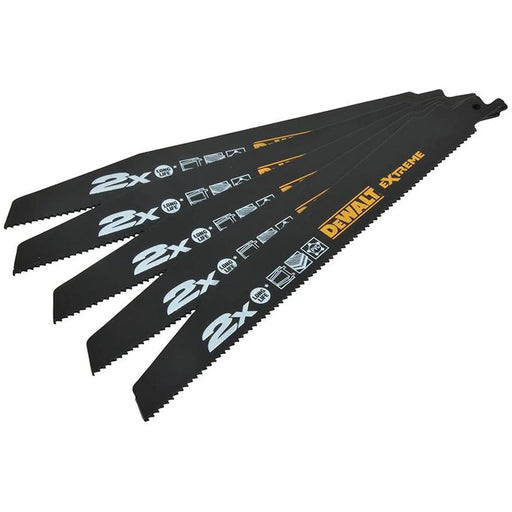 DeWALT Power Tools DeWalt 2X Life Reciprocating Saw Blades Pack of 5