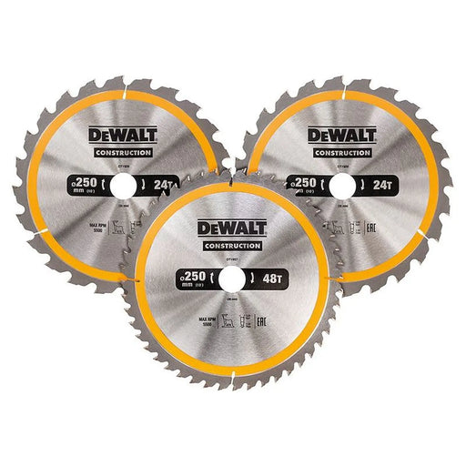 DeWALT Power Tools DeWalt DT1963 Circular Saw Blade Pack 3 Pieces