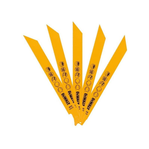 DeWALT Power Tools DeWalt Bi-Metal Reciprocating Blades Pack of 5