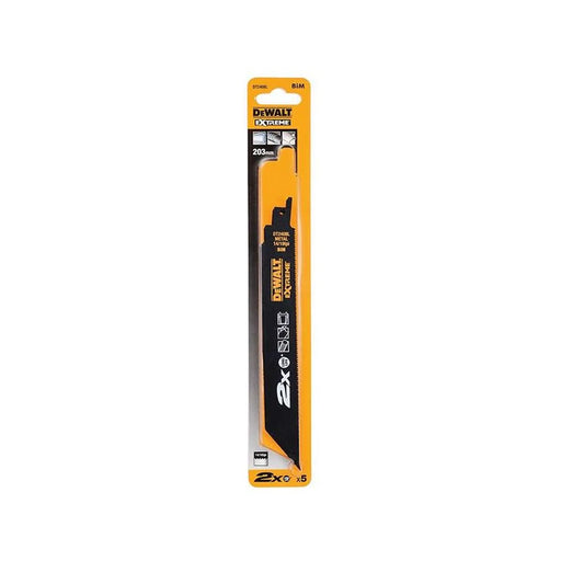 Dewalt Power Tools 2X Life Metal Reciprocating Blade 203mm x 14/18 TPI Pack of 5