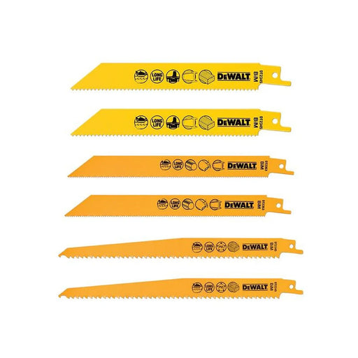 DeWALT Power Tools DeWalt DT2444 Reciprocating Saw Blade Set 6 Piece