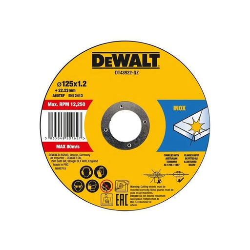 DeWALT Power Tools DeWalt Metal Cutting Disc 125mm Professional Pack of 10