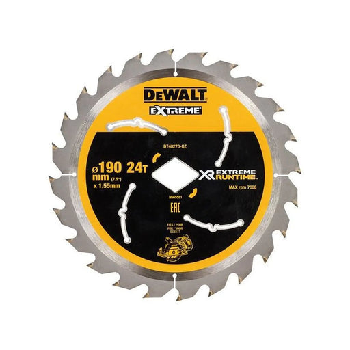 DeWALT Power Tools DeWalt Extreme Runtime Circular Saw Blade 190mm 24T