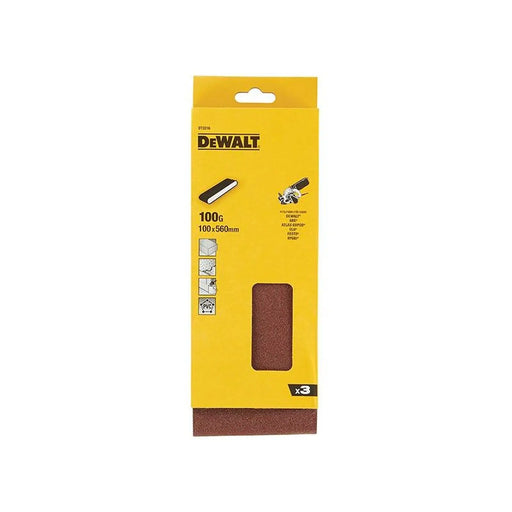DeWALT Power Tools DeWalt Sanding Belts 560x100mm Heavy Duty Pack of 3