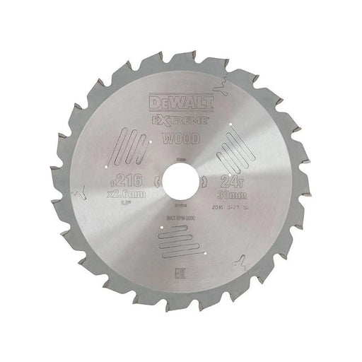 DeWALT Power Tools DeWalt Circular Saw Blade 216mm 24T ATB/Neg