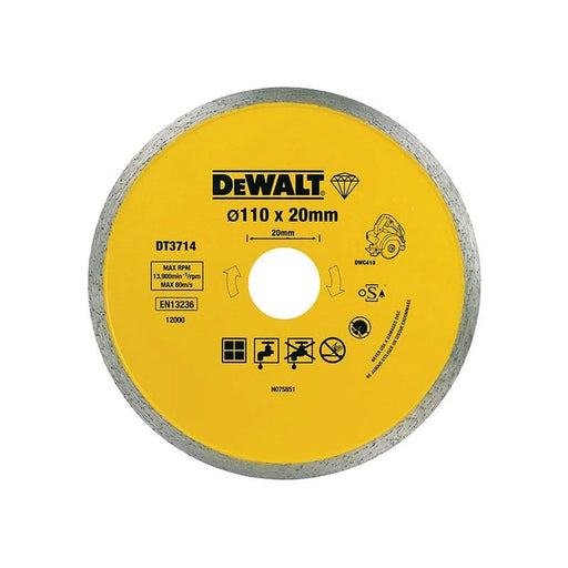 DeWALT Power Tools DeWalt DT3714 Diamond Tile Blade 110mm