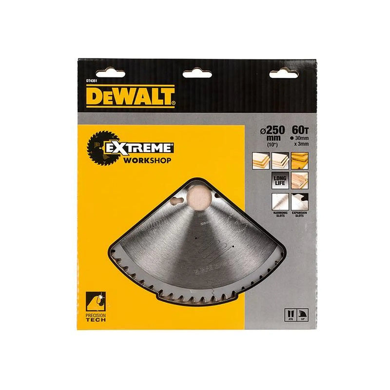 DeWALT Power Tools DeWalt Series 60 Circular Saw Blade 250mm 60 Teeth