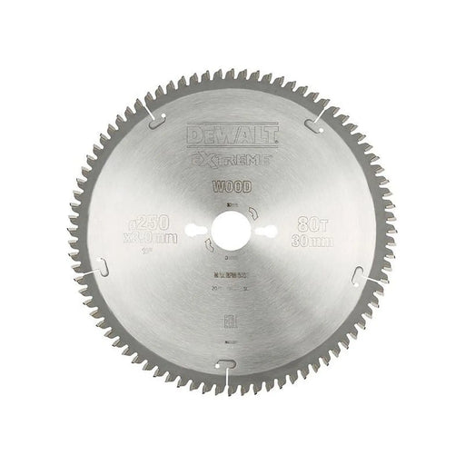 DeWALT Power Tools DeWalt Circular Saw Blade 250mm Extra Fine Finish