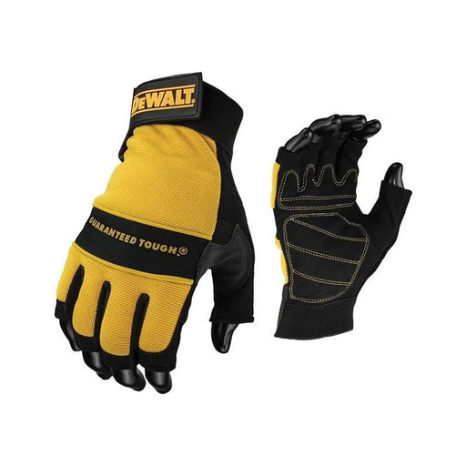 DeWALT Power Tools DeWalt Fingerless Work Gloves with Padded Leather Palm