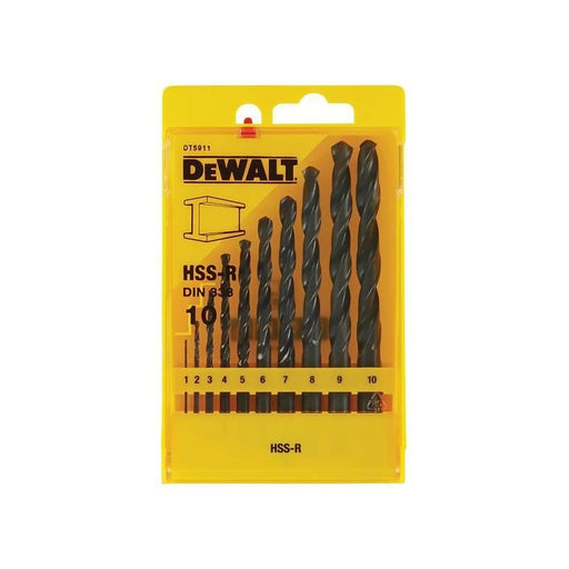 DeWALT Power Tools DeWalt DT5911 HSS-R Jobber Drill Bit Set 10 Piece