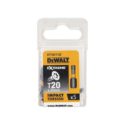 Dewalt Power Tools Impact Torsion Bits TX20 x 25mm (Pack 5)