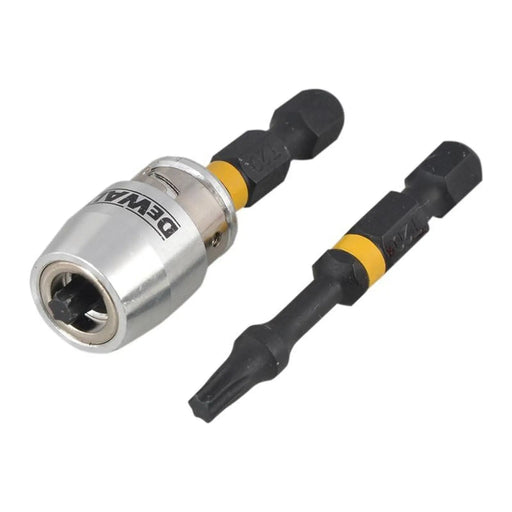 Dewalt Power Tools Impact Torsion Bits TX0 x 50mm (x2) and Magnetic Screwlock Sleeve