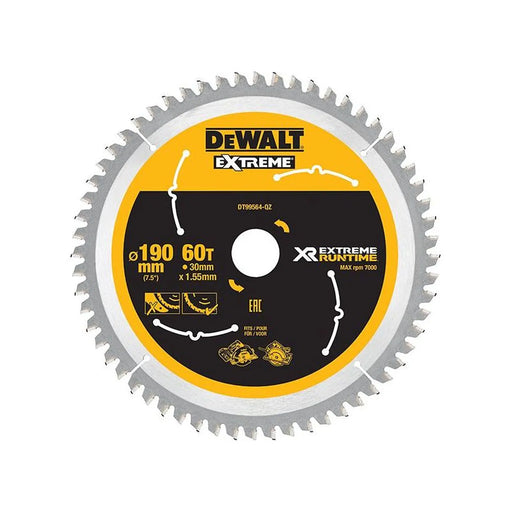 DeWALT Power Tools DeWalt FlexVolt Circular Saw Blade 190mm 60T