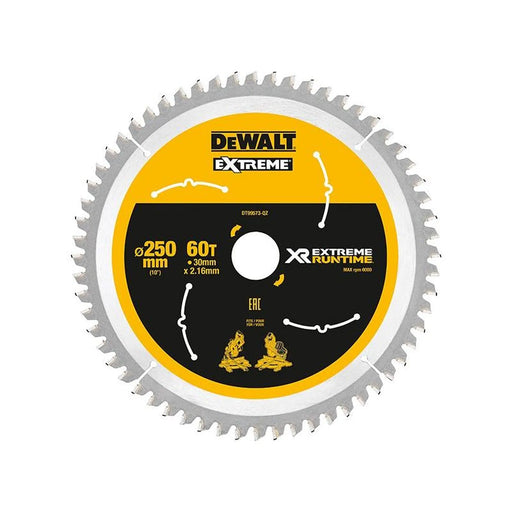 DeWALT Power Tools DeWalt Extreme Runtime FlexVolt Mitre Saw Blade 250mm