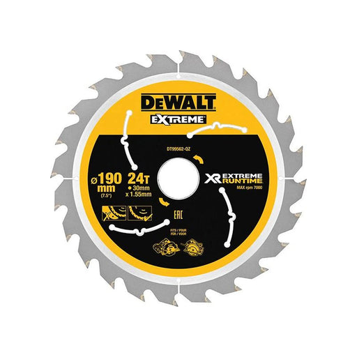 DeWALT Power Tools DeWalt FlexVolt Circular Saw Blade 190mm with 24 Teeth