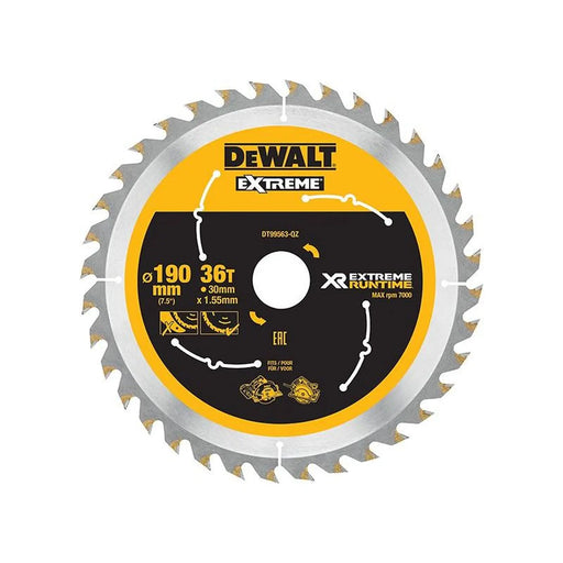 DeWALT Power Tools DeWalt FlexVolt Circular Saw Blade 190mm 36T