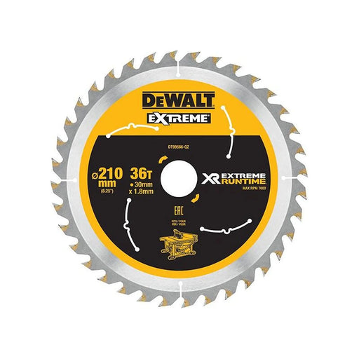 DeWALT Power Tools DeWALT FlexVolt Table Saw Blade 210mm with Carbide Tips