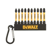 DeWALT Power Tools DeWalt Pozi Bit Keyring 10 Piece Heavy Duty