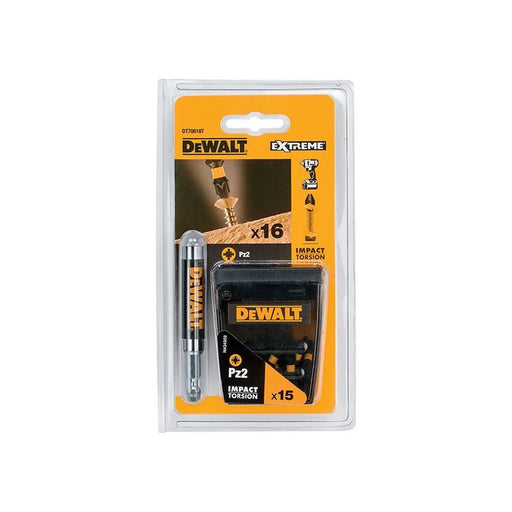 Dewalt Power Tools Extreme Impact Torsion Bits PZ2 (Tic Tac Box 15) and Holder