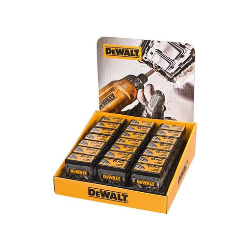 DeWALT Power Tools DeWalt PH2 25mm Torsion Bits Display - Professional Quality