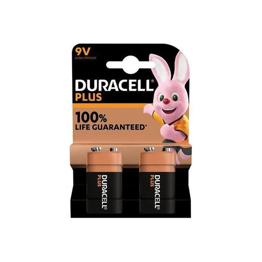 Duracell 9V Plus Power Batteries Pack of 2