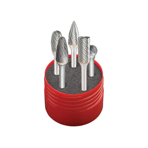 Dormer Solid Carbide Rotary Burr Cylindrical Set 5 Piece
