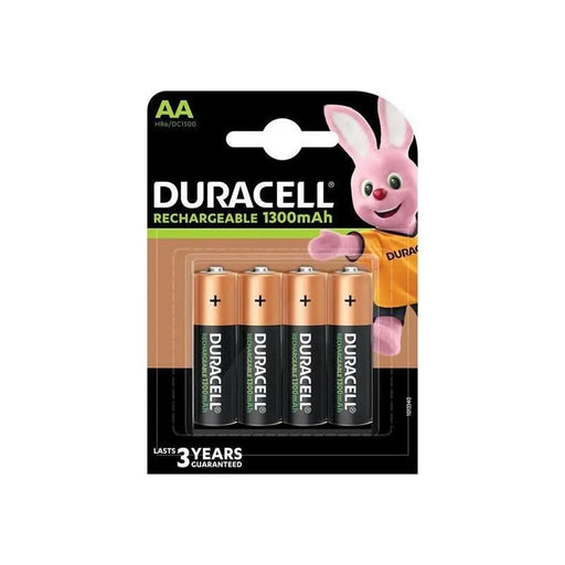 Duracell AA 1300mAh Rechargeable Batteries Pack of 4