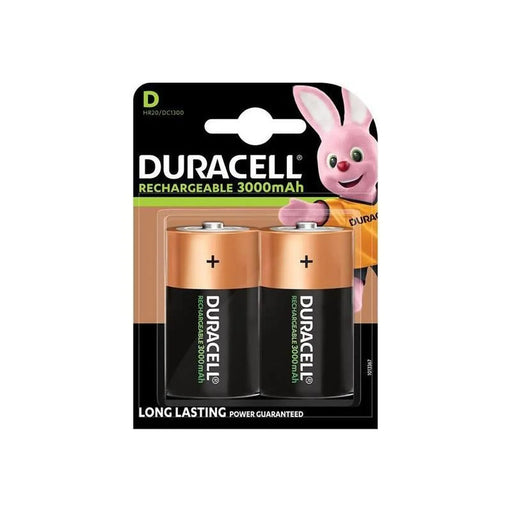 Duracell D Cell 3000Mah Rechargeable Batteries Pack of 2