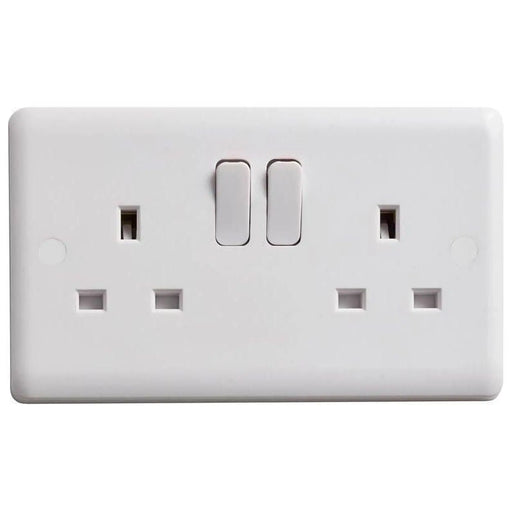 Deta Vimark 2-Gang 13A Double Socket White