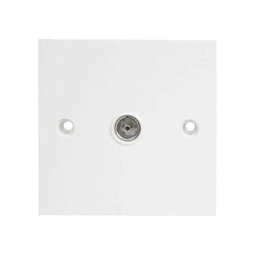Dencon Single Flush Coax TV Socket White