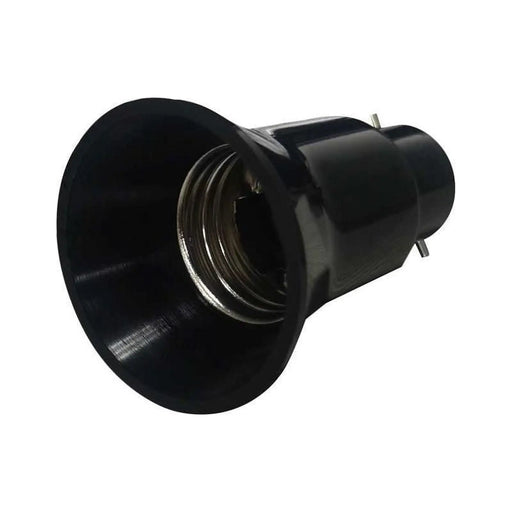 Dencon B22 to E27 Adaptor Black Professional Fitting
