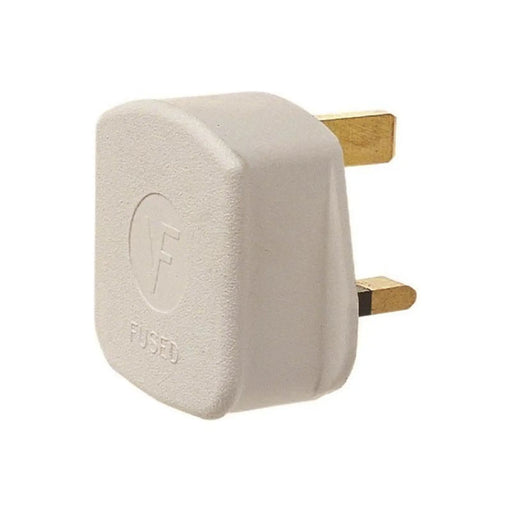 Dencon 3 Pin Rubber Plug 13A White