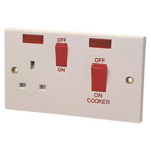 Dencon 45A Double Pole Switch with 13A Socket