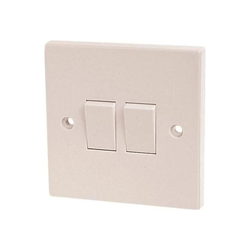 Dencon 2-Gang 2-Way Light Switch 10A White
