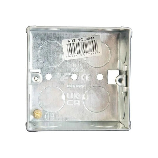 Dencon Metal Back Box 1-Gang 35mm with Adjustable Lugs