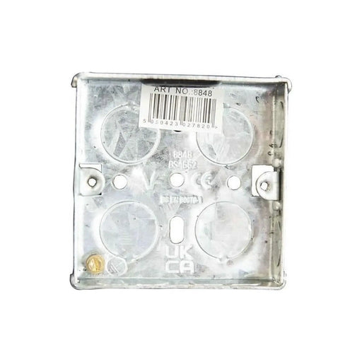 Dencon Metal Back Box 1-Gang 16mm with Adjustable Lugs