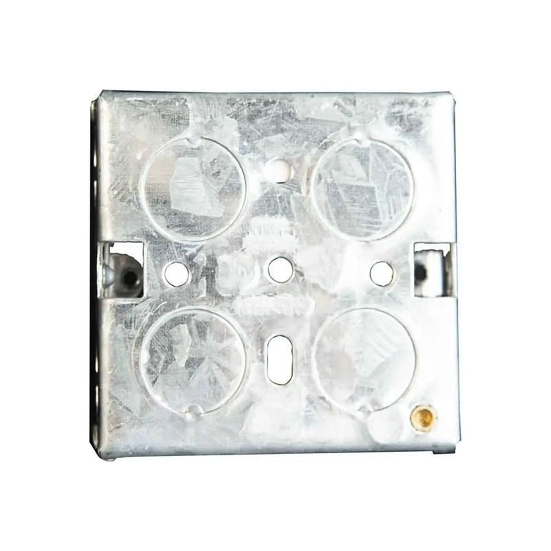 Dencon Metal Back Box 1-Gang 16mm with Adjustable Lugs
