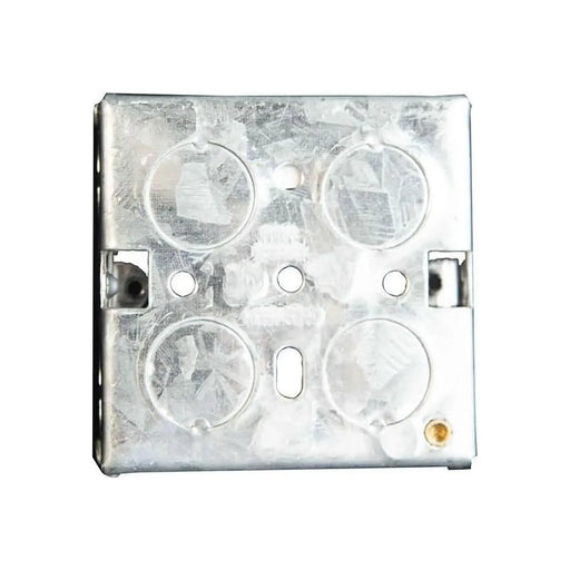 Dencon Metal Back Box 1-Gang 16mm with Adjustable Lugs