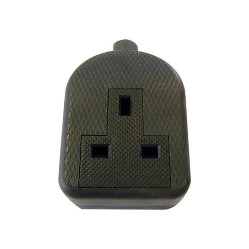 Dencon Trailing Socket 13A 1-Gang Black