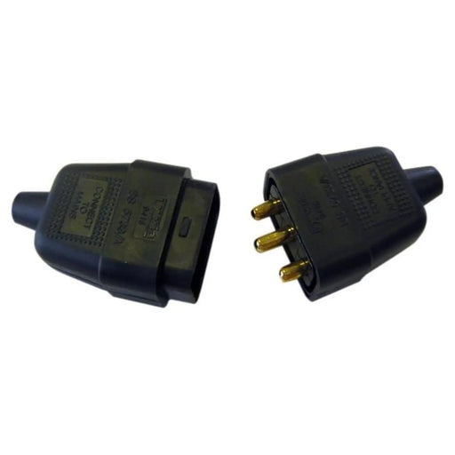Dencon 10A Black Rubber Connector Plug