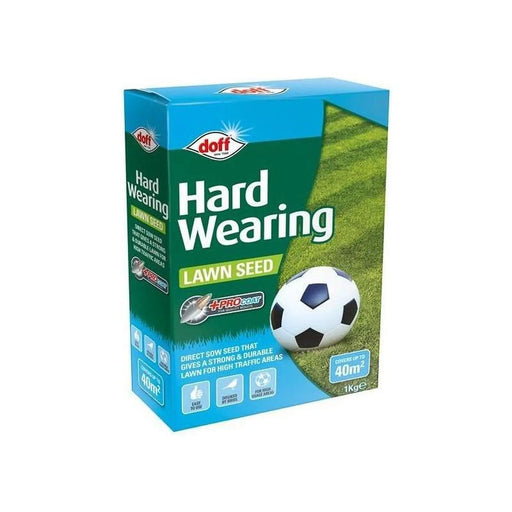 DOFF Hard Wearing Lawn Seed 1kg for Durable Lawns