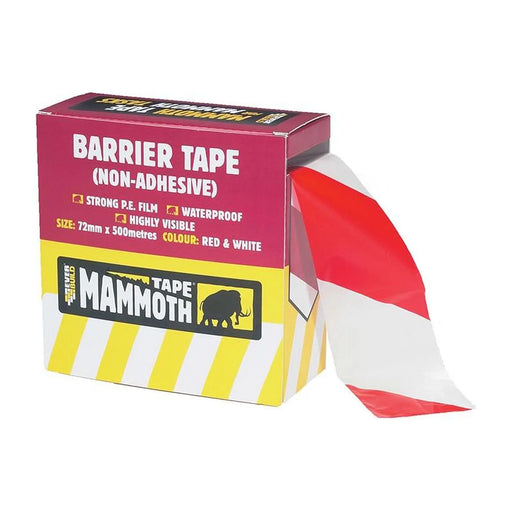 Everbuild Sika Barrier Tape Red / White 72mm x 500m