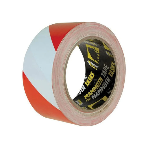 Everbuild Sika PVC Hazard Tape Red / White 50mm x 33m