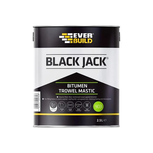 Everbuild Sika Everbuild Black Jack 903 Bitumen Trowel Mastic 2.5L