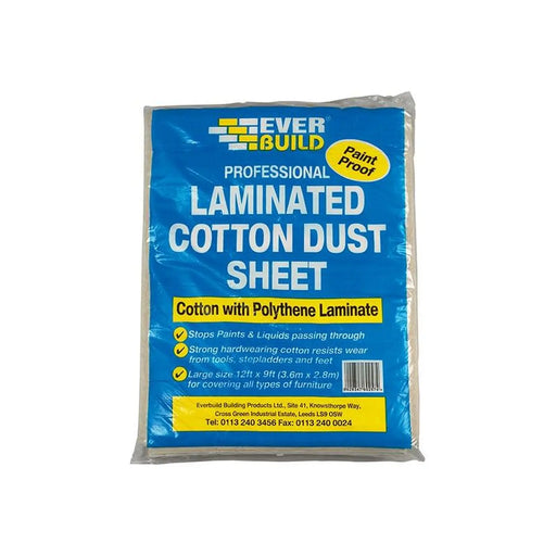 Everbuild Sika Cotton Dust Sheet 3.6x2.7m Heavy Duty
