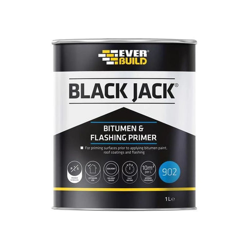 Everbuild Sika Black Jack 902 Bitumen Primer 1 Litre